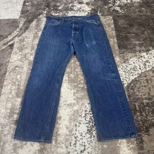 Levi's 501 Mens Jeans 36x30 Blue Denim Original Fit Straight Leg Button